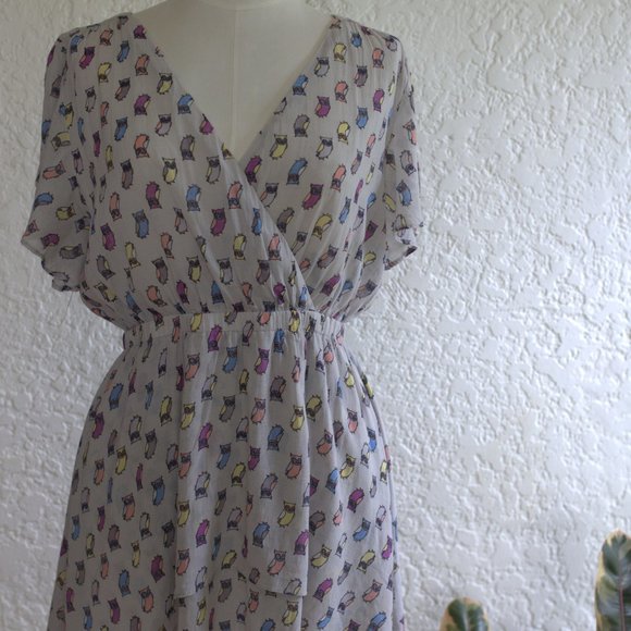 Cotton Owl Dress - Picture 2 of 6